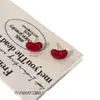 Novos Brincos Retrô de Outono em Vermelho Escarlate, Brincos Versáteis para Mulheres, Design Delicado e Leve de Feijão Vermelho Amoroso da Moda