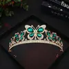 Corona de Novia Transfronteriza Aleación Pedrería Fiesta de Cumpleaños Tiara Princesa Accesorios para el Cabello de Niños Pedrería Tocados de Boda En Stock
