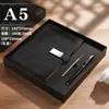 Conjunto de Caixa de Presente para Notebook de Alta Qualidade com Logotipo Personalizável, Estilo Executivo, Caderno Simples e de Alta Qualidade, Caneta, Pen Drive USB, Caderno