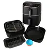 Set de Bandeja de Silicona para Hornear y Rejilla para Cocinar al Vapor para Freidora de Aire Transfronteriza Cosori, Bandeja para Hornear Antiadherente Resistente a Altas Temperaturas y Rejilla para Cocinar al Vapor