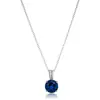 Collar Redondo Nuevo Transfronterizo Europeo y Americano Colgante de Piedra Natal Joyería Simple y de Moda para Cumpleaños de Amigos