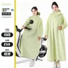 Impermeable para Vehículo Eléctrico, Poncho de Lluvia de una Pieza Engrosado y Alargado para Vehículo a Batería para Adultos con Mangas, Poncho Impermeable para Todo el Cuerpo