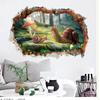Pegatinas de Pared Decorativas Creativas para Fondo de Sofá de Sala de Estar y Dormitorio Bosque Profundo Arroyo de Caracoles Agua Pegatinas de Pared Rotas Pegatinas Impermeables de PVC