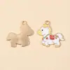 Accesorios de Joyería de Aleación de Esmalte DIY de Nuevo Producto Transfronterizo Colgante de Caballo de Dibujos Animados Encanto para Pulsera Llavero Colgante Decorativo