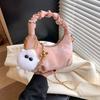Bolsas Femininas de Nicho Transfronteiriças Moda Nova Primavera/Verão 2026 Bolsa de Ombro com Corrente Transversal Bolsa de Mão Plissada Bolsa Dumpling
