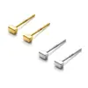 Pendientes Cuadrados Largos Estilo Minimalista Femeninos Nicho Pendientes Geométricos de Alta Gama Estilo Coreano Clavos de Oreja Cuadrados Mini Simples