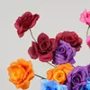 Flores artificiales de rosa, ramo de flores falsas de plástico de alta gama para el Día de San Valentín, decoración del hogar, arreglo floral decorativo para sala de estar y mesa de comedor