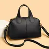 Bolso Boston Retro de Gran Capacidad Estilo Transfronterizo para Mujer, Versátil para Uso Diario, Nuevo Bolso de Mano de Color Sólido a la Moda, Bolso de Hombro, Bolso Cruzado