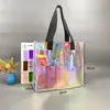 Bolsa Láser Colorida Bolso de Mano Jelly Láser TPU Bolso Láser Versátil de Moda Bolso de Mano Transparente de PVC