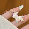 Popular Colgante de Caballo Sólido de Esmalte de Dibujos Animados de Xiaohongshu Cadena para Suéter Nuevo Collar Largo para Mujer