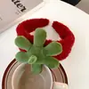Diadema de Hojas de Fresa Nueva y Linda para Otoño e Invierno, Pulsera Antimoho de Dibujos Animados para Lavarse la Cara, Pinza para el Cabello, Diadema de Ala Ancha