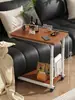 Mesa Auxiliar Móvil para Sofá, Estante para Snacks, Mesita de Noche para Dormitorio, Mesita de Noche, Mesa para Casa de Alquiler, Mesa de Café