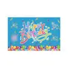 Fornecimento Direto da Fábrica Tecido de Fundo para Festa de Aniversário Celebração de Aniversário Infantil Parede de Fotos Balão Bolo Tema Cenário Decorativo