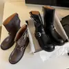 Botines para mujer, nuevos estilos otoño/invierno, botas de motociclista con detalle de hebilla, botas de montar, botas de plataforma, botas que aumentan la altura, botas Martin, botas de vaquero occidentales