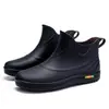 Botas de chuva masculinas de cano curto para uso transfronteiriço em trilhas off-road ao ar livre, sapatos de borracha leves, duráveis e antiderrapantes, sapatos de trabalho impermeáveis para a cozinha