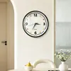 Reloj Silencioso a Prueba de Polvo para el Hogar Sin Taladro Aspecto de Alta Gama Reloj de Pared Sala de Estar Reloj Redondo Colgante de Pared 12 Pulgadas 8 Pulgadas