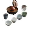 Cinco Famosas Tazas de Té de Horno Conjunto Cultural y Creativo de la Ciudad Prohibida Caja de Regalo para Juego de Té Recuerdo de Cumpleaños Taza de Maestro Taza de Té Taza Individual