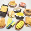 Tamaño Grande - Canasta de Pan Pintada Tostada Accesorios de Resina Pegamento Crema Imán para Refrigerador DIY Caja de Almacenamiento Llavero Venta al por Mayor