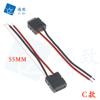 Conector Fêmea Tipo C-2P à Prova d'Água Soldagem por Fio Moldagem por Injeção com Furos para Parafuso e Fio Conector Fêmea USB à Prova d'Água USB à Prova d'Água Ip67