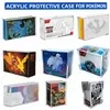 Caja ETB a prueba de polvo de acrílico resistente a los rayos UV con 99% de protección UV para colección de tarjetas de juego Pokemon, pedido mínimo de 1 pieza