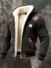 Chaqueta con capucha de forro polar engrosado, nueva popular europea y americana para otoño e invierno, sudadera con capucha tipo gofre que favorece la figura, transfronteriza para hombre