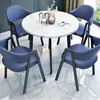Mesa e cadeiras de negociação conjunto cafeteria loja de chá com leite mesa redonda escritório lazer apartamento pequeno casa nórdica mesa de jantar
