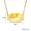 Colar geométrico simples de barra de radiação feminino estilo francês ins nicho retrô titânio de alta qualidade aço banhado a ouro joias venda direta