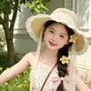 Sombrero de Paja para Niños 2026 Estilo Nuevo Sombrero de Sol para Niñas Estilo Princesa de Verano Moda Playa Seaside Sombrero de Sol