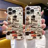 Artículo popular de comercio exterior: Funda de teléfono con póster de coche retro americano para iPhone 17, funda suave transparente anticolisión para Apple 16 Pro