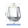 Lujo Accesible Escandinavo Hexagonal de Vidrio Doméstico Martillado Diamante Vaso de Agua Vaso de Whisky Geométrico Juego de Vino Ins Vaso de Vino Extranjero