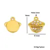 Aço Inoxidável Estrela Explosiva Cravejada de Diamantes Beija-flor Cereja Trevo de Quatro Folhas Pingente Pequeno Materiais para Joias DIY Pulseira Colar Acessórios