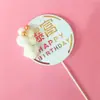 Adornos de Mahjong Decoración de Pastel de Cumpleaños Día del Padre Dios Masculino Se Hace Rico y Cuenta Dinero Hasta que le Dan Calambres en las Manos y se le eriza el Pelo