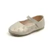 Zapatos de Princesa Bordados con Flores Pequeñas para Niñas 2026 Nuevos Estilo Coreano Primavera y Otoño Mocasines de Estudiante Zapatos de Cuero para Niños