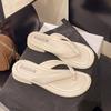 Chinelo de Sola Grossa Sapatos Femininos para Uso Externo 2025 Novo Verão Plataforma Moda Sandálias de Praia
