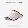 Sombrero de Protección Solar de Verano para Mujer, Nuevo Cubre Rostro, Revela Rostro, Sombrero de Sol Pequeño Anti-UV, Gorra Deportiva de Running con Visera de Pato y Parte Superior Abierta