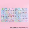 Pegatinas de Relieve Estéreo de Dibujos Animados Lindas Divertidas 3D Luminosas de Diamantes de Cristal Pegatinas Decorativas para Funda de Teléfono de Niña