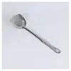 Conjunto de Utensílios de Cozinha em Aço Inoxidável Prateado, Conjunto de Três Peças Incluindo Colher de Servir, Colher de Sopa e Espátula para Fritar
