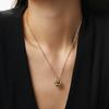 Collar con forma de corazón de burbuja de diseño original para mujer, diseño ligero de lujo de alta gama, estilo europeo y americano, cadena de suéter de amor simple.