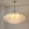 Luminária Pendente Sala de Estar Casca Casual Escandinava Luxo Leve Lâmpadas de Designer Criativas Modernas Quarto Casa de Família Lustre Jantar Ferro