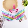 Diadema de Cabeza de Unicornio Nueva de Gran Venta Transfronteriza Más Alas Día del Niño Espectáculo Diadema Dorada de Cabeza de Unicornio