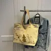 Novo produto transfronteiriço: Bolsa de lona de grande capacidade para mulheres, bolsa de ombro da moda versão coreana 2026, bolsa de mão simples estilo japonês, bolsa tote