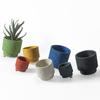 Vaso de flor de cimento estilo nórdico cerâmica fosca moda simples personalidade artística interior rabanete verde bonsai suculenta com furos