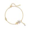 Pulsera de Plata Esterlina 925 tipo Brocado para Mujer Diseño Nicho Lujo Ligero Pulsera Girasol Inspirada en Tanabata Pulsera de Flores