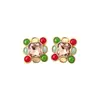 Set de Pendientes, Collar y Pulsera Vintage de Piedra Ojo de Gato y Tachonados con Diamantes, con un Diseño Único y de Alta Gama para Mujer