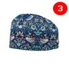 Gorro Quirúrgico con Hebilla Ajustable Algodón Estampado Redondo Dental Belleza Doctora Enfermera Gorra Resistente al Aceite para Mujer Médico Parte Superior Plana
