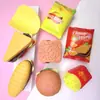 Comida Artificial y Plástico de Juguete Hamburguesa de Múltiples Capas Papas Fritas Accesorios de Resina Pegamento de Crema para DIY Accesorios para el Cabello Hechos a Mano Funda para Teléfono