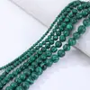 Cuentas Sueltas de Malaquita Sintética Joyería Sintética Cuentas Redondas de Malaquita con Pulsera de Cuentas Joyería Cuentas Accesorios de Piedra Natural