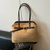 Bolso de Hombro Casual Simple de Gamuza de Gran Capacidad Moda Otoño/Invierno 2026 Bolso Tote para Mujer