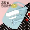 Juego de Cortadores de Acero Inoxidable para Hogar de Cocina Juego Completo Cortador de Carne Cuchillo para Verduras y Frutas Cortador Afilado de Cocina Tabla de Cortar Cuchillo para Mujeres