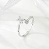 Anillo suelto Guanming de plata 925 con 26 letras inglesas para mujer, estilo europeo y americano, con circonitas Joker sencillas.